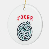 MahJong-spelsymbool Joker tegel Keramisch Ornament (Links)