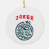 MahJong-spelsymbool Joker tegel Keramisch Ornament (Achterkant)