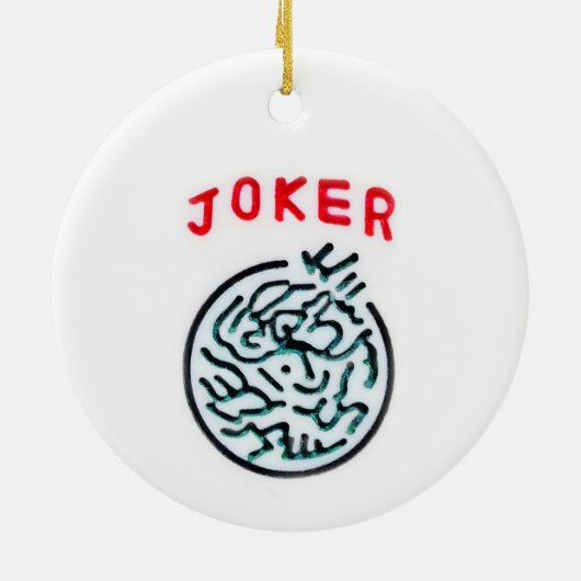 MahJong-spelsymbool Joker tegel Keramisch Ornament (Achterkant)