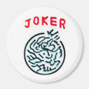 MahJong-spelsymbool Joker tegel Magneet