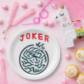 MahJong-spelsymbool Joker tegel Papieren Bordje (Feest)
