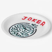 MahJong-spelsymbool Joker tegel Papieren Bordje (Gekanteld)