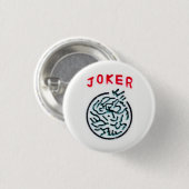 MahJong-spelsymbool Joker tegel Ronde Button 3,2 Cm (Voorkant /achterkant)