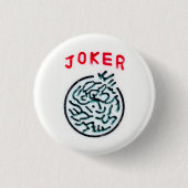 MahJong-spelsymbool Joker tegel Ronde Button 3,2 Cm (Voorkant)