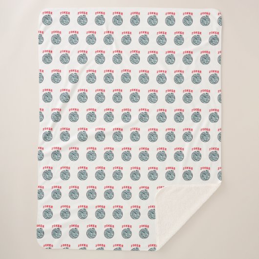 MahJong-spelsymbool Joker tegel Sherpa Deken (Voorkant)