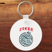 MahJong-spelsymbool Joker tegel Sleutelhanger (Achterkant)