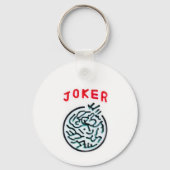 MahJong-spelsymbool Joker tegel Sleutelhanger (Achterkant)