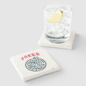 MahJong-spelsymbool Joker tegel Stenen Onderzetter (Zijkant)