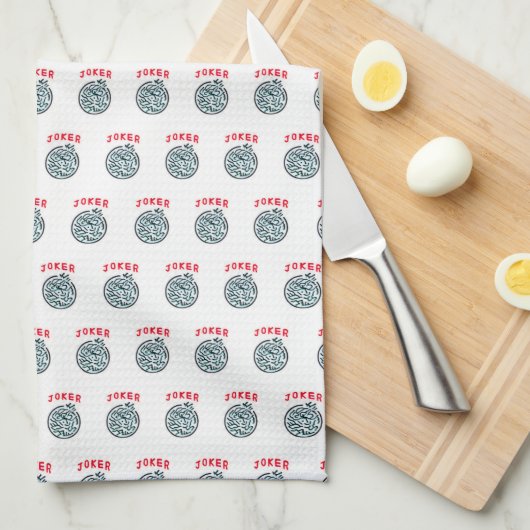 MahJong-spelsymbool Joker tegel Theedoek (Quarter Fold)