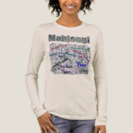 Mahjong Spreuken Dames T-shirt Met Lange Mouwen 