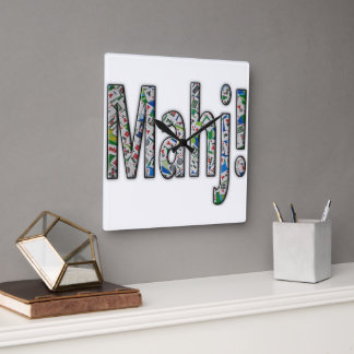 Mahjong Square Clock - Mahj! Vierkante Klok