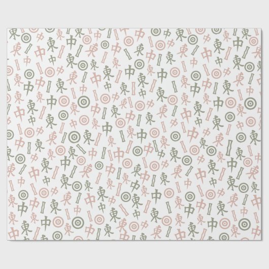 Mahjong-symbolen Cadeaupapier (Vlak)