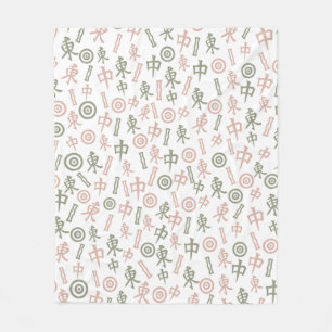 Mahjong Symbolen Fleece Deken