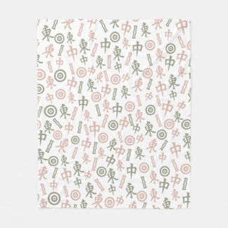 Mahjong Symbolen Fleece Deken
