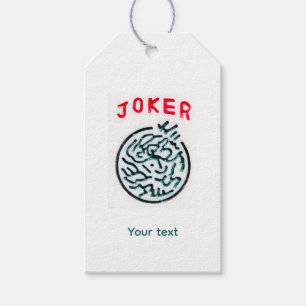 MahJong-symbool tegel Joker Cadeaulabel