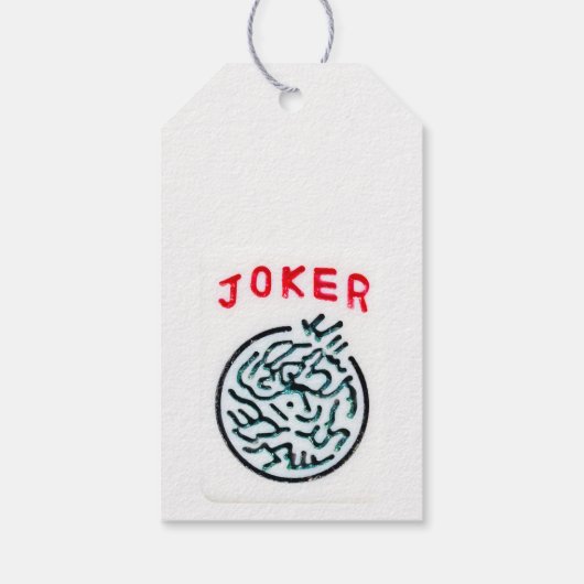 MahJong-symbool tegel Joker Cadeaulabel (Achterkant)