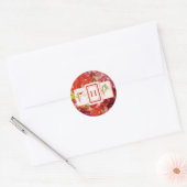 Mahjong Tegel Floral Monogram Sticker (Envelop)