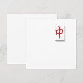 Mahjong tegel gebaseerde Chinese spel gameplay gok Kaart (Voorkant / Achterkant)