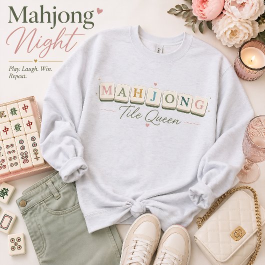 Mahjong Tegel Koningin Schattig Trui