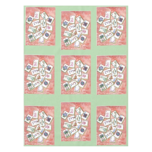 Mahjong tegel tafelkleed (Voorkant)