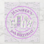 Mahjong Tegel Wijnlabel voor Mahjong Party Decor Wijn Etiket (Enkel label)