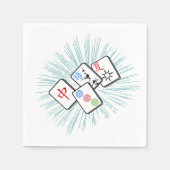 Mahjong Tegels Blue Servet (Voorkant)