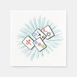 Mahjong Tegels Blue Servet