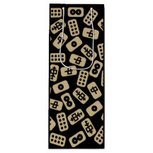 Mahjong tegels brown op zwart