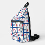 Mahjong Tegels Design Sling Bag (Rechterhoek)