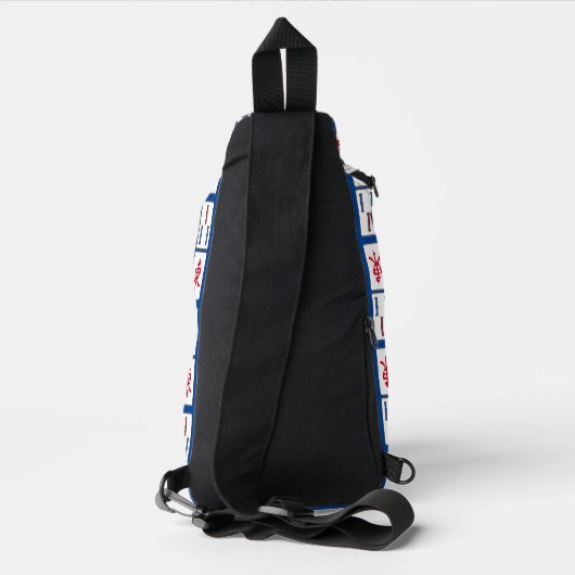 Mahjong Tegels Design Sling Bag (Achterkant)