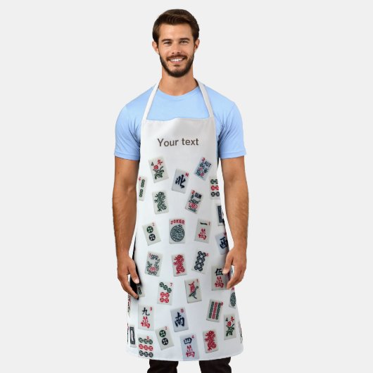 MahJong-tegels en -symbolen personaliseren Schort (Gedragen)