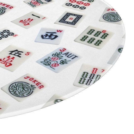 MahJong tegels en symboolpatronen Snijplank (Hoek)
