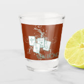 mahjong - tegels en zwammen shot glas (Voorkant)