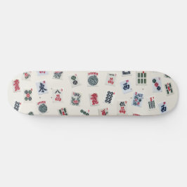MahJong tegels fotografie op badge achtergrond Persoonlijk Skateboard