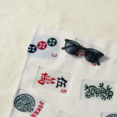 MahJong tegels fotografie op badge achtergrond Strandlaken (In situ)