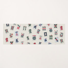 MahJong tegels fotografie op badge achtergrond Yogamat