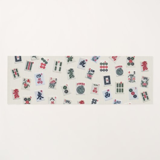 MahJong tegels fotografie op badge achtergrond Yogamat (Voorkant (horizontaal))