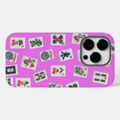 MahJong tegels fotografie op roze achtergrond Case-Mate iPhone Case (Achterkant (horizontaal))