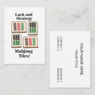Mahjong Tegels Geluk Strategie Spel Visitekaartje