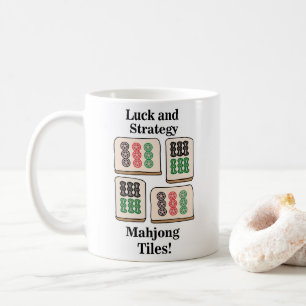 Mahjong Tegels Geluk Strategie Speler Fans Koffiemok