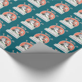 Mahjong tegels_i win zwarte kat Verpakkingspapier Cadeaupapier (Hoek)