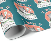 Mahjong tegels_i win zwarte kat Verpakkingspapier Cadeaupapier (Rol Hoek)
