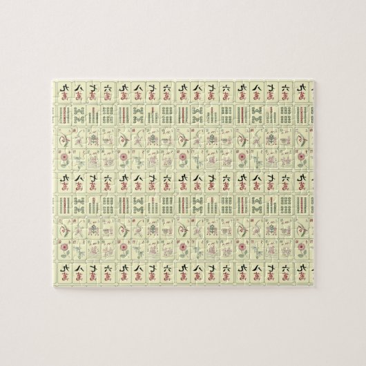 Mahjong Tegels Jigzaag Puzzle Legpuzzel (Horizontaal)