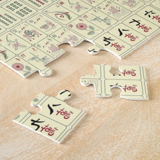 Mahjong Tegels Jigzaag Puzzle Legpuzzel (Zijkant)
