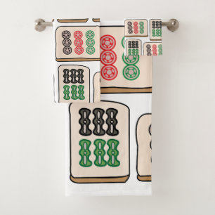 Mahjong Tegels Luck Strategy Player Fans Bad Handdoek