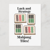 Mahjong Tegels Luck Strategy Player Fans Briefkaart (Voorkant)