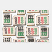 Mahjong Tegels Luck Strategy Player Fans Inpakpapier Vel (Voorkant 2)