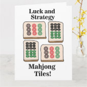 Mahjong Tegels Luck Strategy Player Fans Kaart (Gele Bloem)