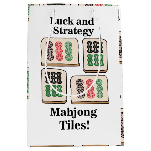 Mahjong Tegels Luck Strategy Player Fans Medium Cadeauzakje (Voorkant)