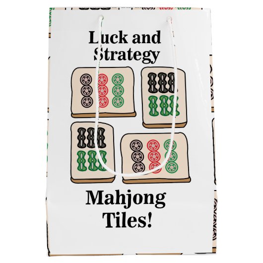 Mahjong Tegels Luck Strategy Player Fans Medium Cadeauzakje (Achterkant)